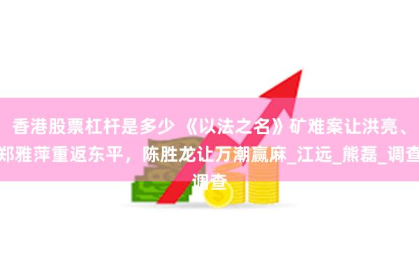 香港股票杠杆是多少 《以法之名》矿难案让洪亮、郑雅萍重返东平，陈胜龙让万潮赢麻_江远_熊磊_调查