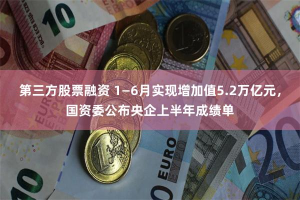 第三方股票融资 1—6月实现增加值5.2万亿元，国资委公布央企上半年成绩单